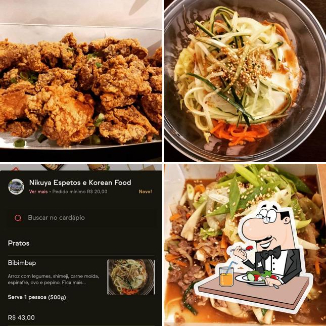 Platos en Nikuya Espetos & Korean Food