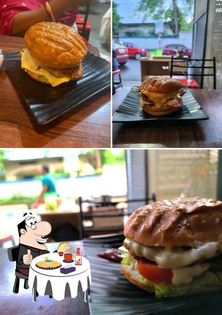 Order a burger at Cafe Tokyo Grill
