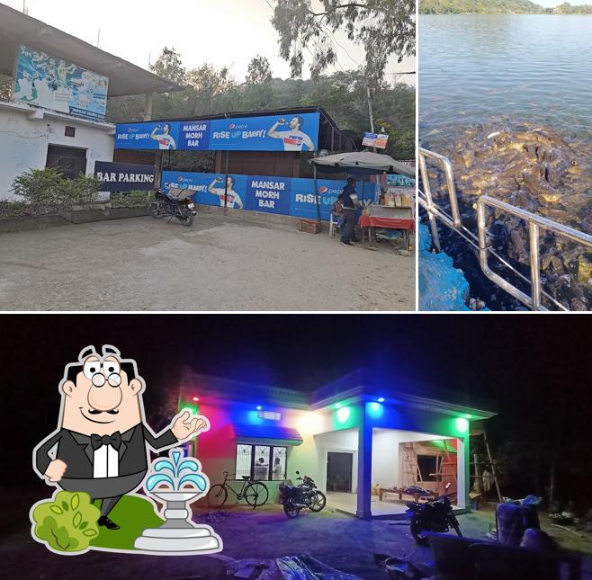 This is the picture showing exterior and food at Mansar Morh Bar and Restaurant