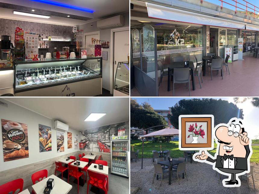 Gli interni di K2 Gelateria Caffetteria