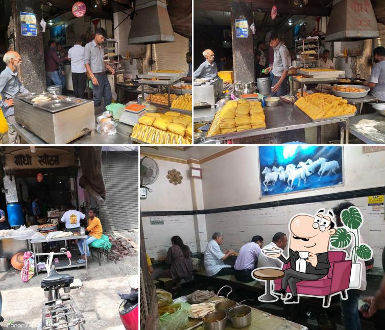 The interior of Gandhi Poori And Sweets