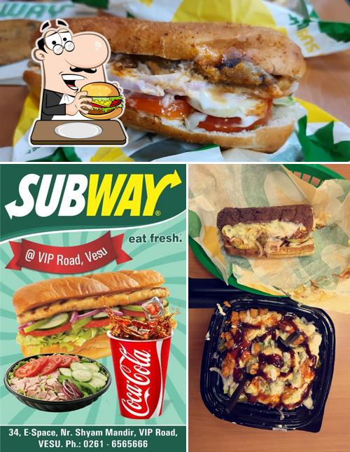 Get a burger at Subway Vesu Surat