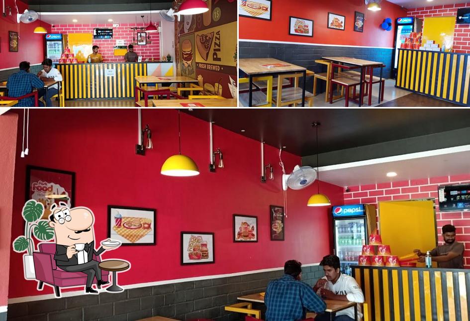 Check out how Crispy's CFC fried chicken&cafe Payakaraopeta looks inside
