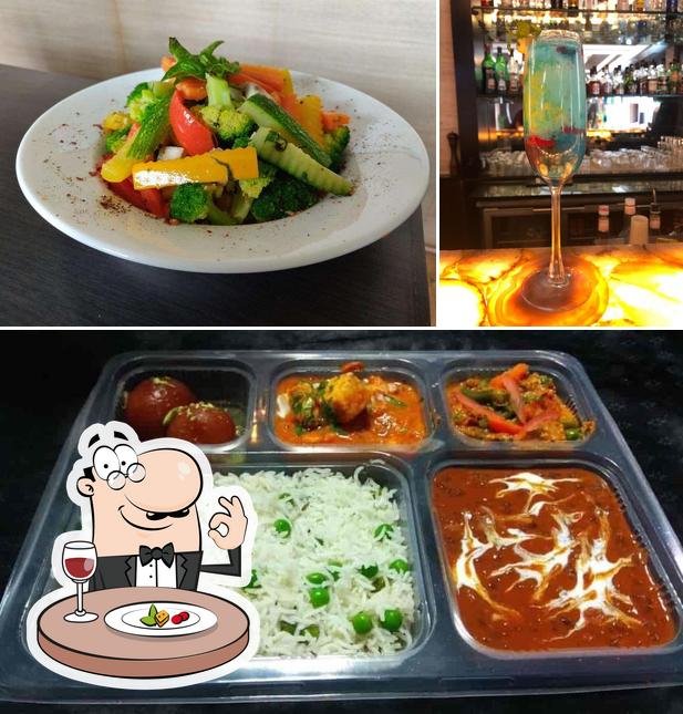 The restaurant's food and bar counter