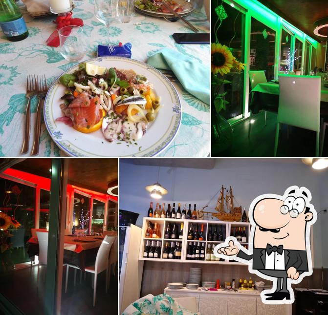 Gli interni di Trattoria del Mare