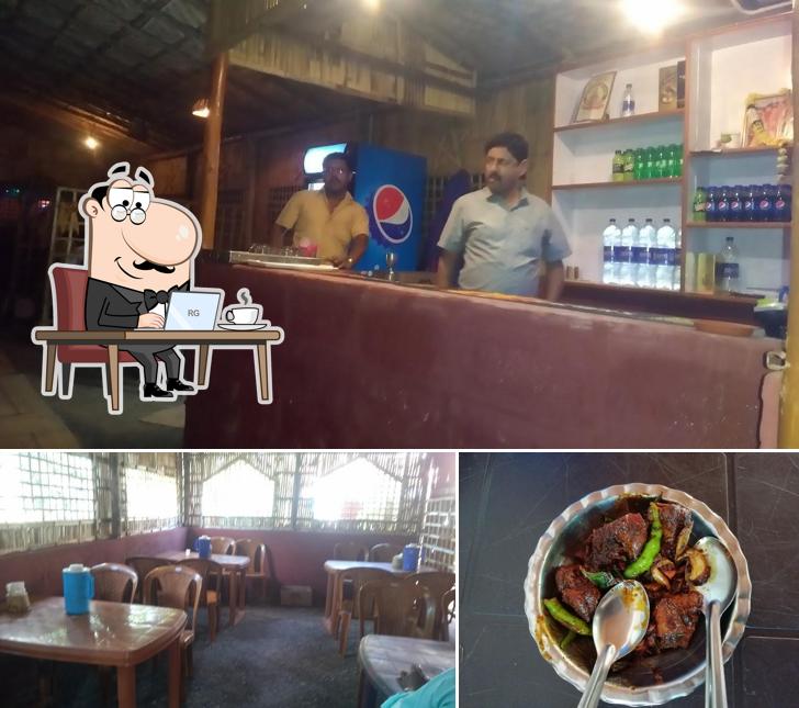 Take a look at the picture showing interior and food at M/S K C Kathare & Sons, Bar & Restaurant