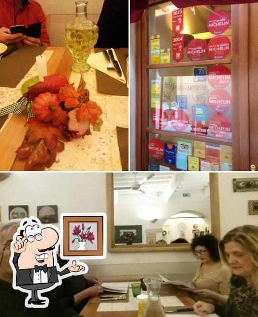 Gli interni di Trattoria dell'Abbondanza