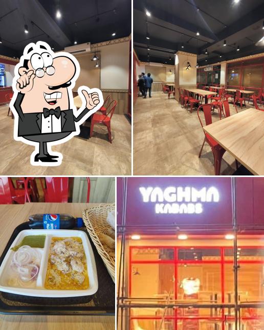 Take a seat at one of the tables at Yaghma Kababs