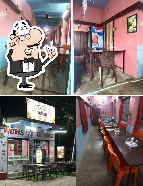 The interior of Madras Coffee House
