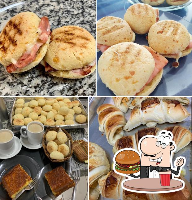 Consiga um hambúrguer no Panificadora e Cafeteria Delícias De Minas