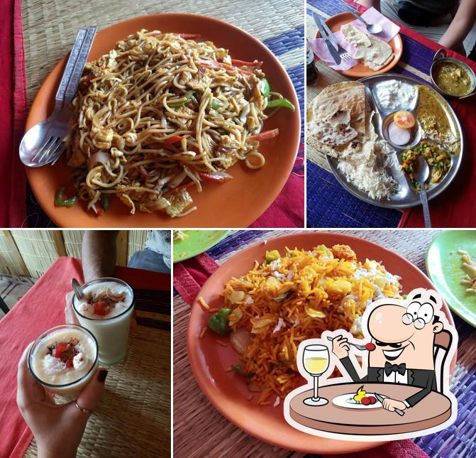 Food at Shankara Vegis Restaurant with 360° Rooftop, and Taj View