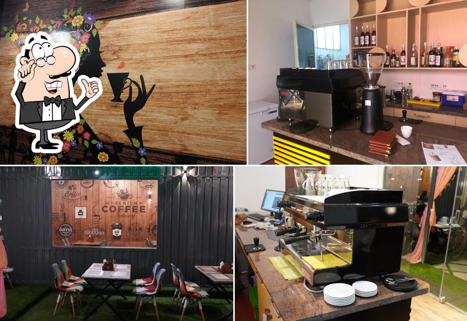 Take a seat at one of the tables at The Coffee Sense
