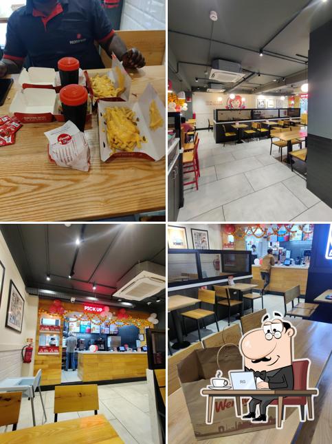 Take a seat at one of the tables at Wendy’s