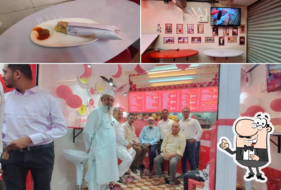 This is the picture showing interior and food at KKR - Kolkata Kati Rolls