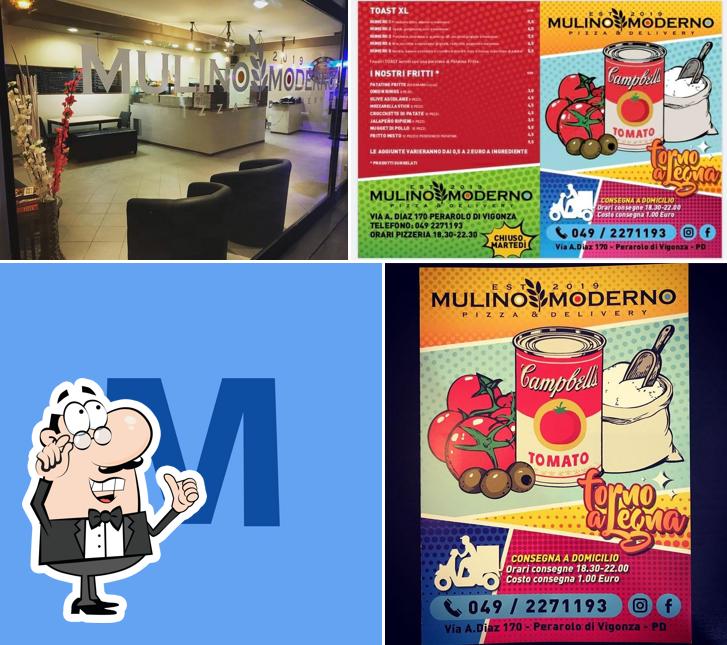 Dai un'occhiata agli interni di Pizzeria mondo moderno