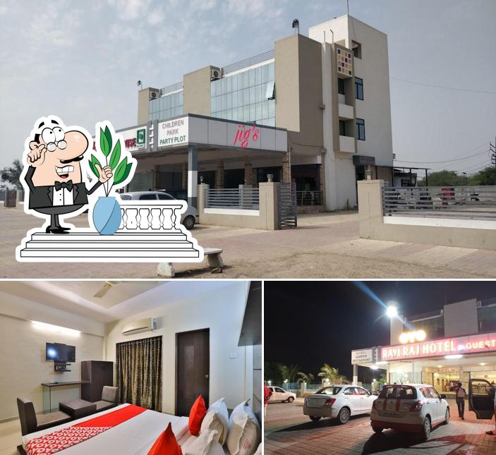 The exterior of Ravi Raj Hotel