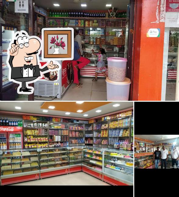 The interior of Sri Naveena Sweets and bakery