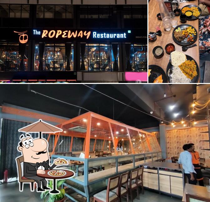 The restaurant's exterior and interior