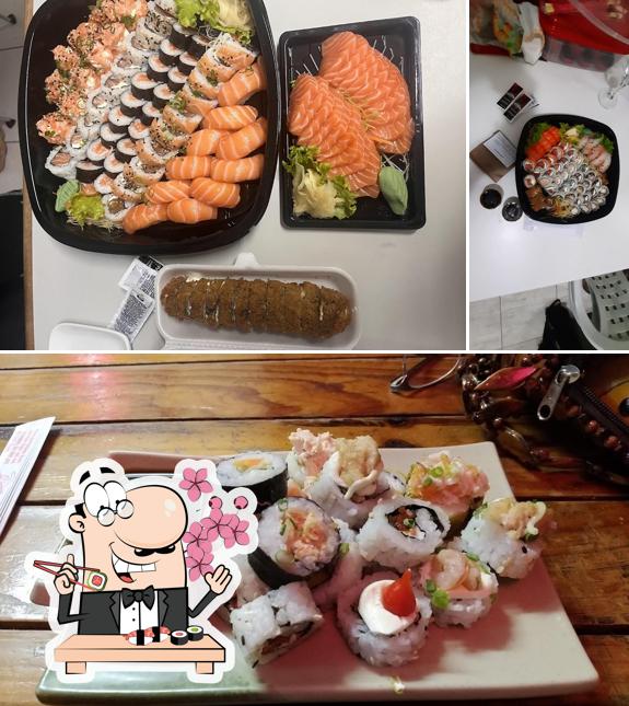 Rolos de sushi são oferecidos por Wasabi Sushi Delivery
