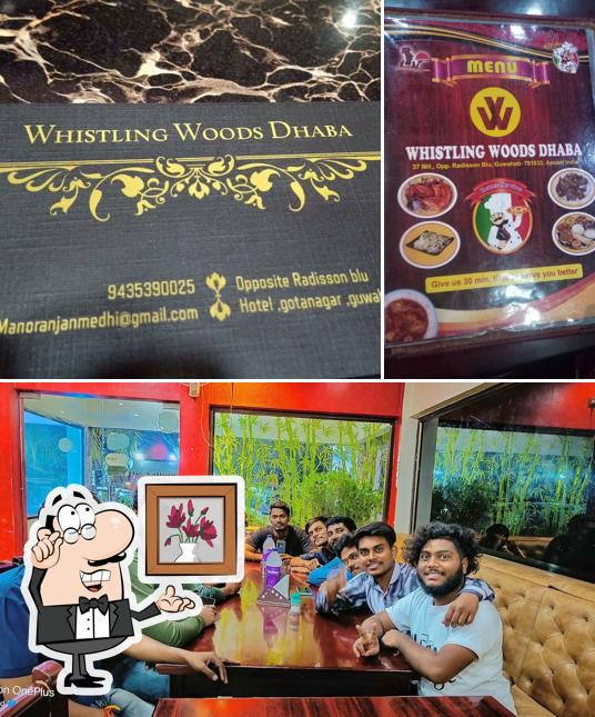 The interior of Whistling Woods Dhaba