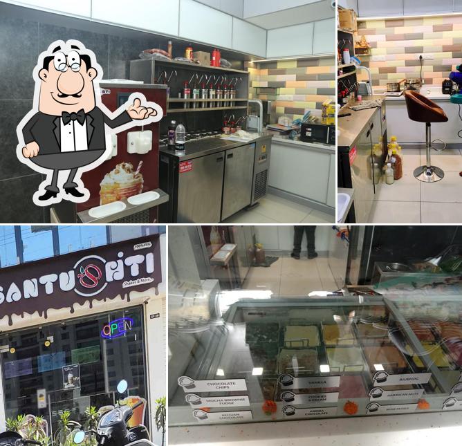 The interior of Santushti Shakes And More - Suvarna Bhoomi Complex