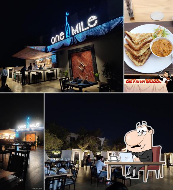 The interior of One Mile - Grill, Lounge & Bar