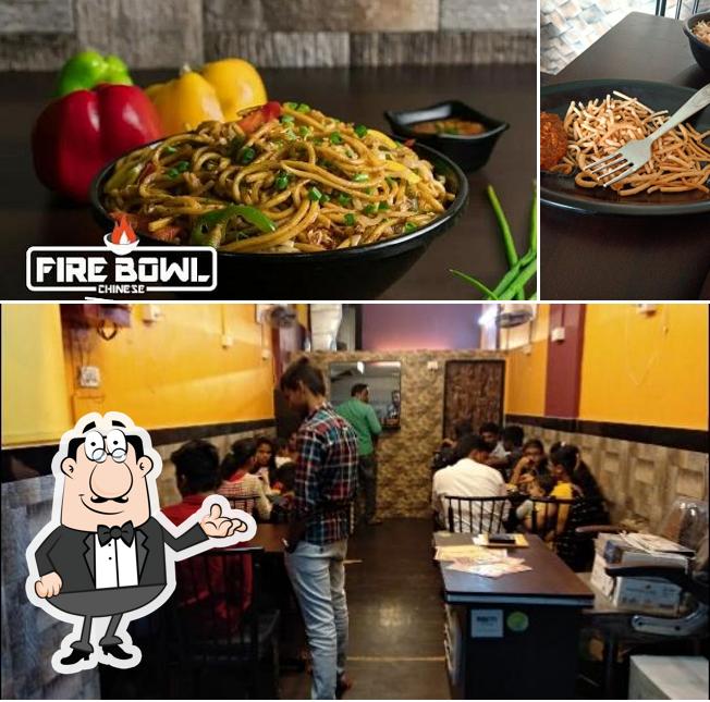 This is the picture showing interior and food at FIRE BOWL CHINESE- Best Chinese in Kalamboli