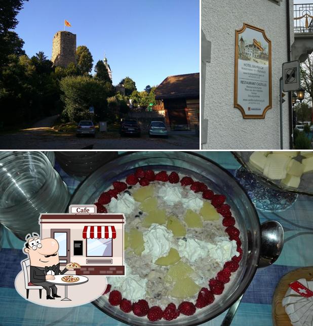 Questa è la foto che presenta la esterno e cibo di Restaurant Pizzeria Castillo
