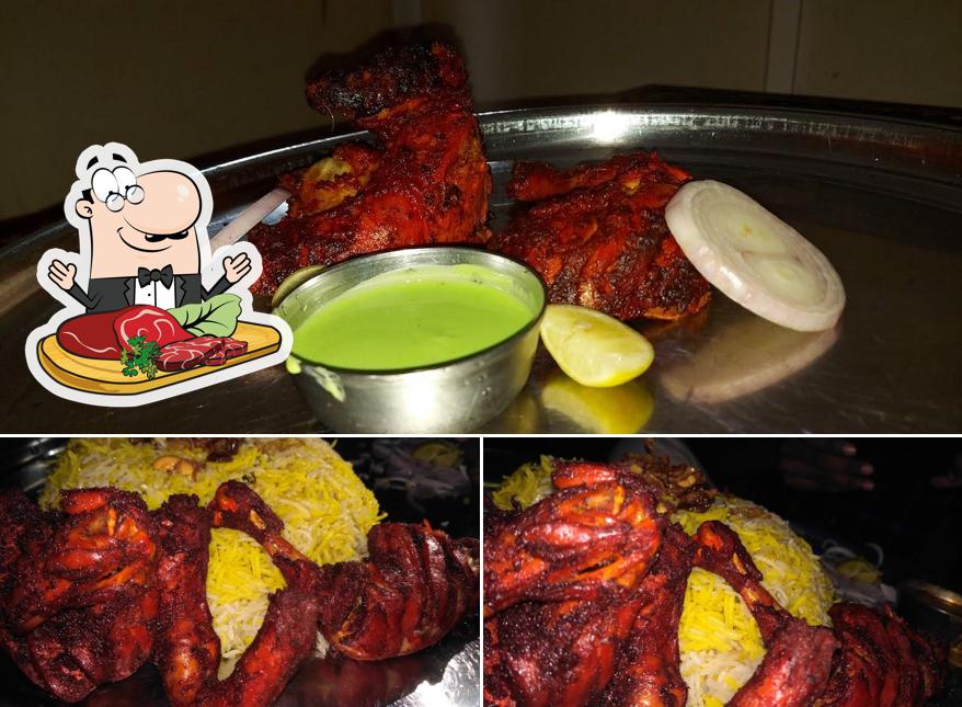 Royal Bawarchi Family Restaurant serves meat meals
