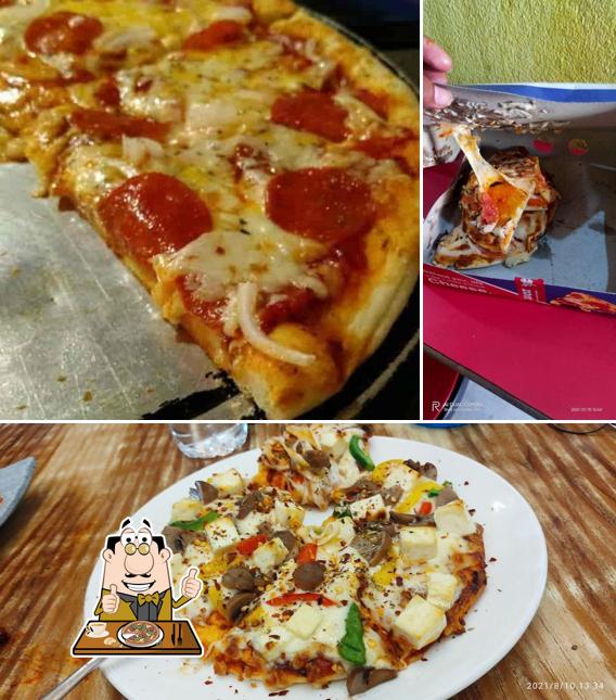Order pizza at The Downtown Cafe
