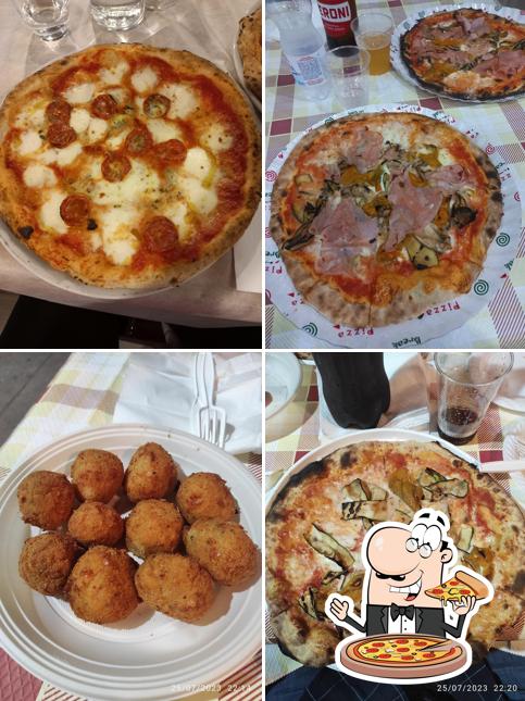A Pizzeria San Giorgio. Gastronomia..D'asporto. Aperti a pranzo., puoi provare una bella pizza