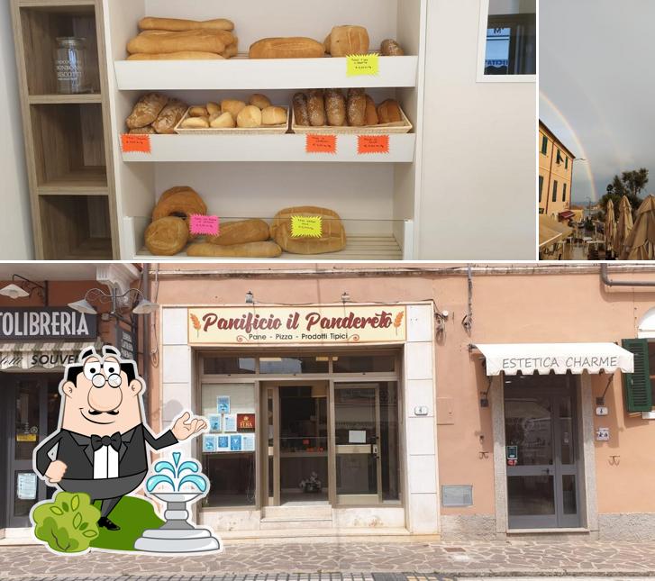 Tra le diverse cose da Panificio il Pandereto si possono trovare la esterno e cibo