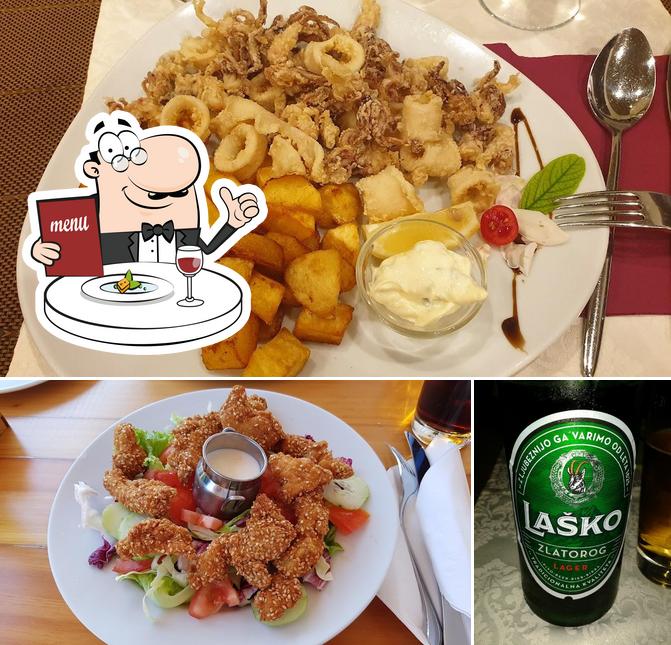 La cibo e birra del ristorante