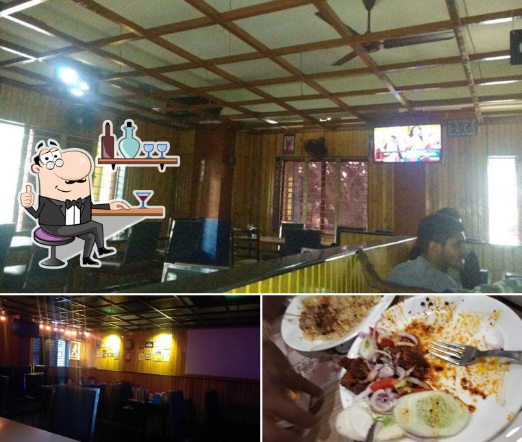 Among different things one can find interior and food at The Dennys Pub