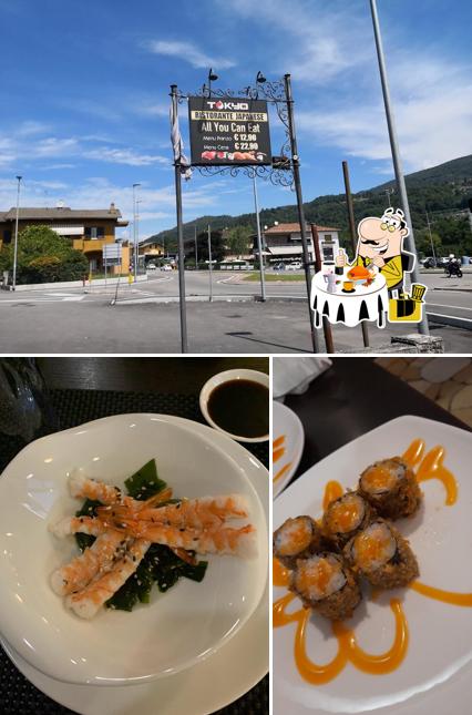 Tra le diverse cose da tokyo Sushi si possono trovare la cibo e esterno