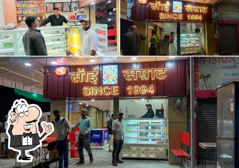 The interior of New Shri Sai Samrat Restaurant