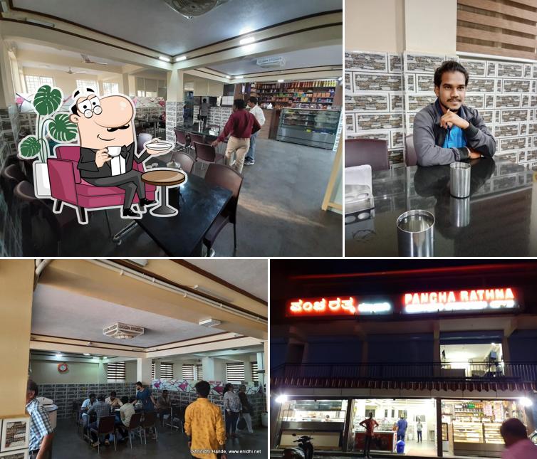 The interior of Pancharatna Pure Veg Restaurant