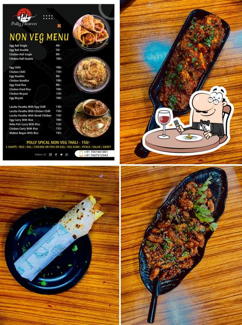 Food at Polly Heaven Restaurant