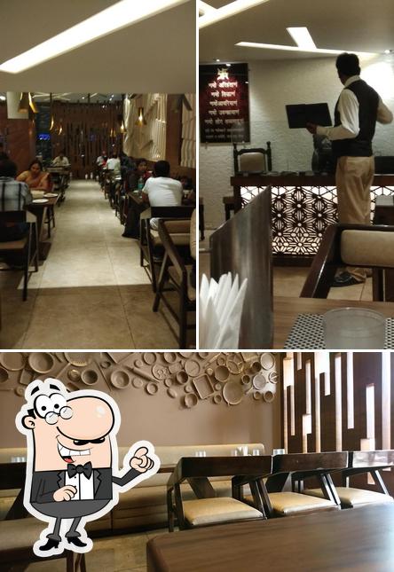 The interior of Satkar Restaurant