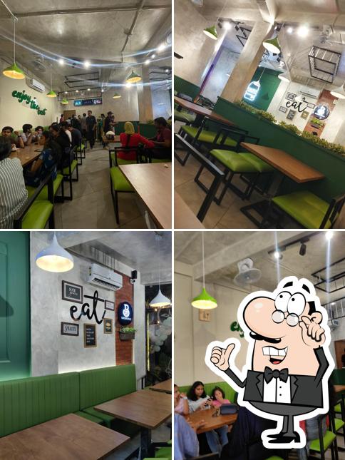 The interior of Burger Space