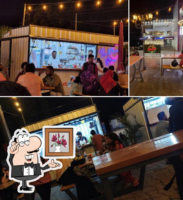 Take a seat at one of the tables at Food Bells