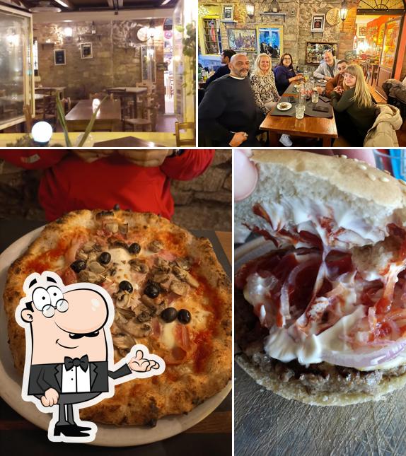 Dai un’occhiata alla immagine che presenta la interni e cibo di Non solo pizza