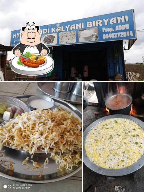 The image of food and exterior at Hyderabadi Kalyani Biryani