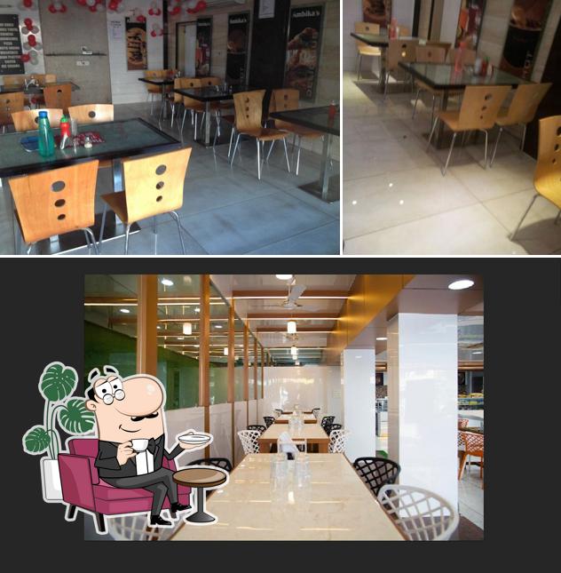 The interior of Ambika Sweets