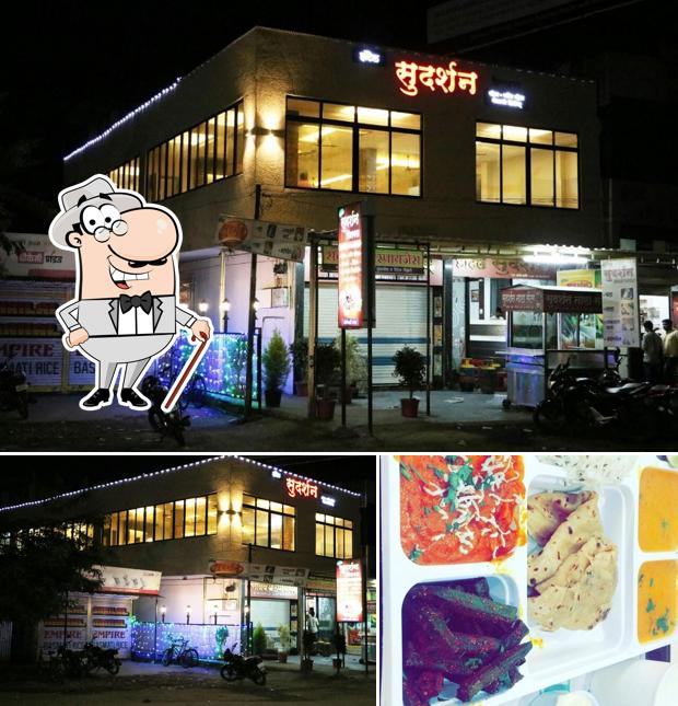 The exterior of Hotel Sudarshan