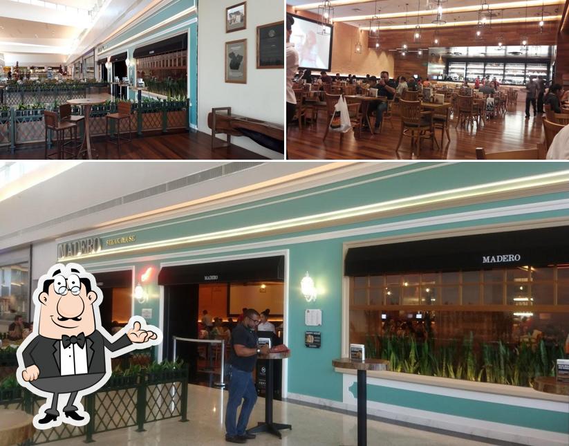 O interior do Madero Steak House Shopping Grão-Pará