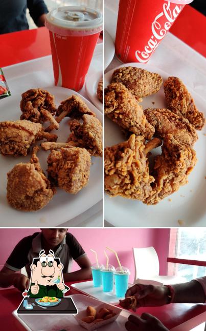 Food at Magic Wings Fried Chicken Restaurant