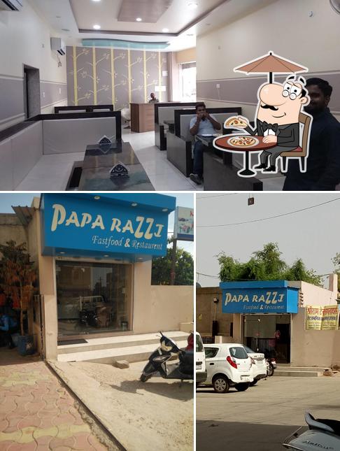 Among various things one can find exterior and interior at Papa Razzi Restaurant