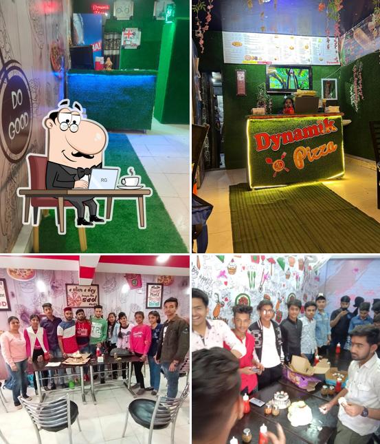 The interior of Dynamik Pizza