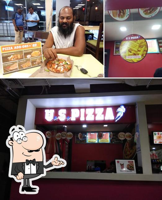 The restaurant's interior and food